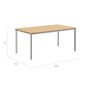 Portland Tisch Silk Aluminium 165 x 90 Tischplatte Teak