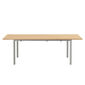 Portland Ausziehtisch Silk Aluminium 165-225 x 90 Tischplatte Teak