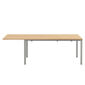 Portland Ausziehtisch Silk Aluminium 165-225 x 90 Tischplatte Teak
