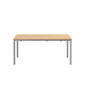 Portland Ausziehtisch Silk Aluminium 165-225 x 90 Tischplatte Teak