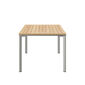 Portland Ausziehtisch Silk Aluminium 165-225 x 90 Tischplatte Teak