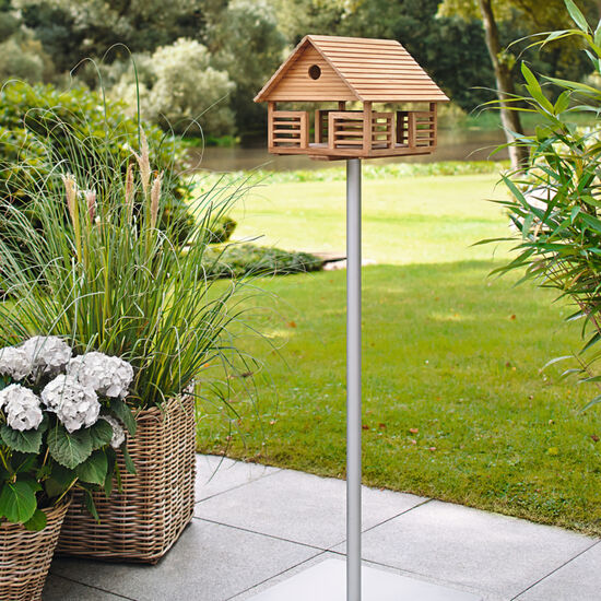 Vogelhaus klein Terrassenversion Teak