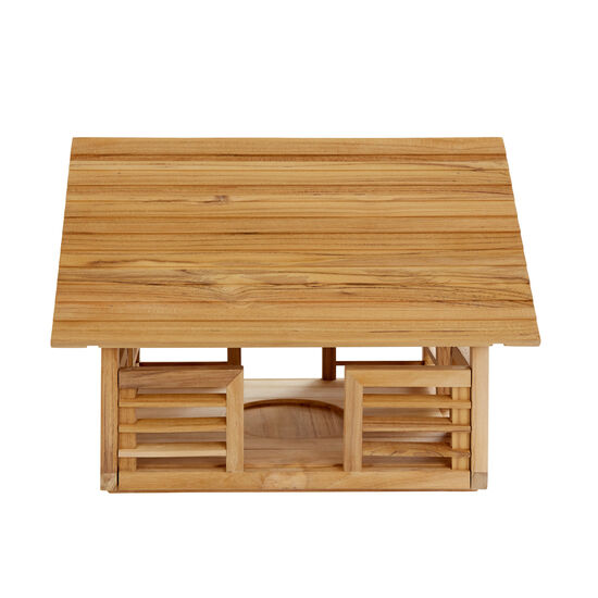 Vogelhaus klein Terrassenversion Teak