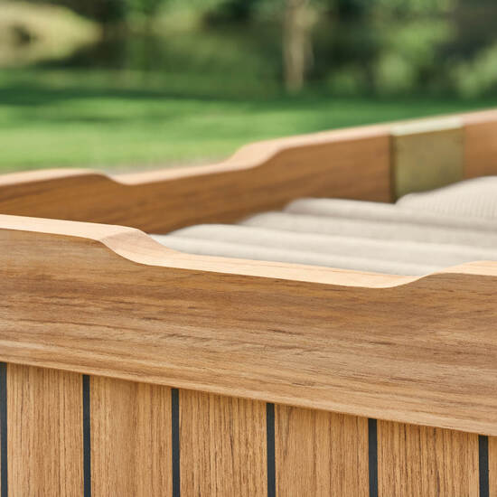 Kissentruhe Teak M hoch