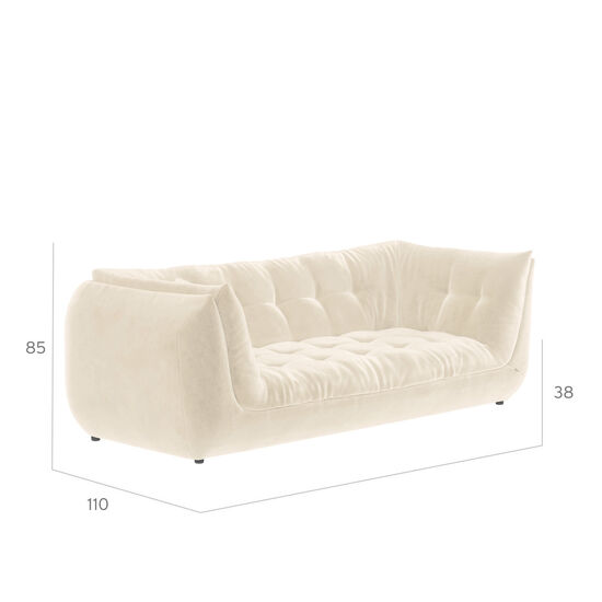 Sandvig Sofa 220 mit Armlehnen Beige