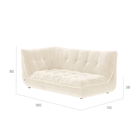 Sandvig Sofa 180 Armlehne rechts Beige