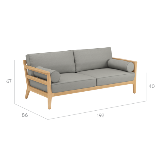 Newhaven Sofa inkl. Auflagen Dessin "Stone/Keder Taupe"