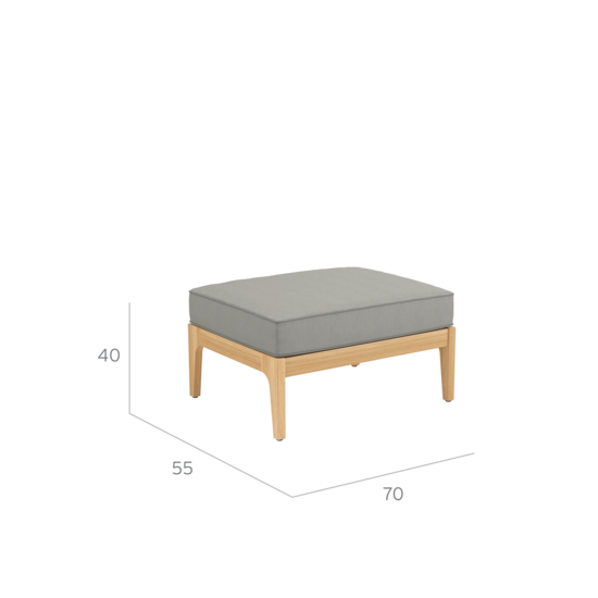 Newhaven Hocker inkl. Auflage Dessin "Stone/Keder Taupe"