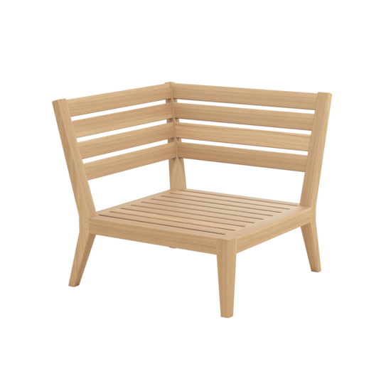 Valencia Lounge Eckelement inkl. Auflagen Dessin "Mineral/Keder Linum"