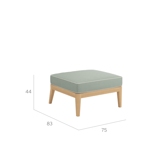 Valencia Lounge Element ohne Lehne inkl. Auflage Dessin "Mineral/Keder Linum"