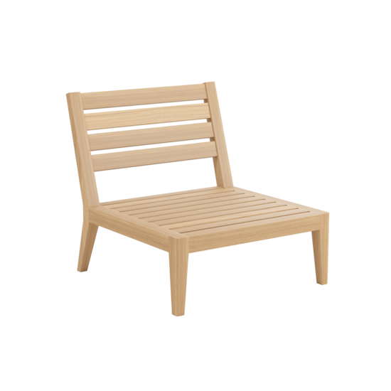 Valencia Lounge Element Mitte inkl. Auflage Dessin "Mineral/Keder Linum"