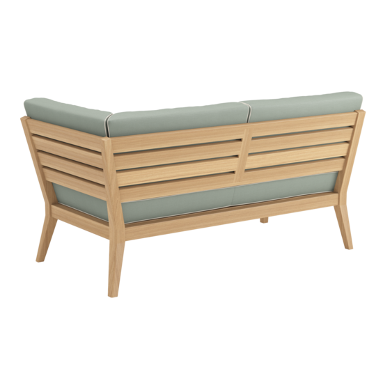 Valencia Lounge Chaiselongue links inkl. Auflagen Dessin "Mineral/Keder Linum"