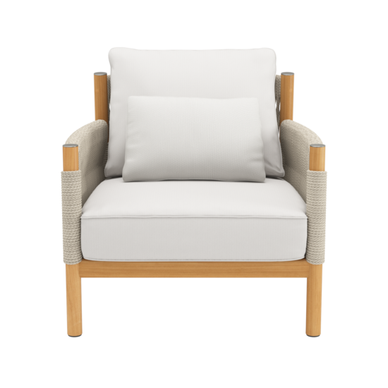 Cavo Lounge Sessel Beige inkl. Auflage Dessin "Travertin"