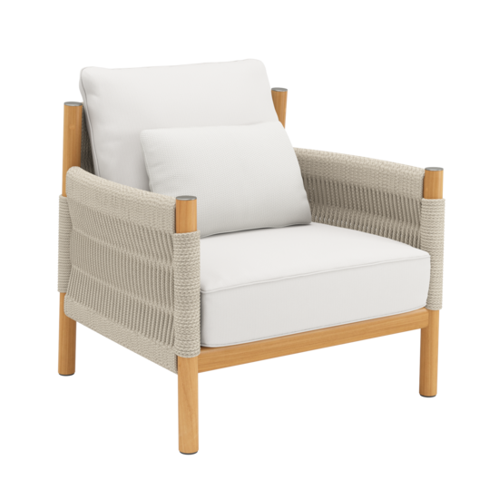Cavo Lounge Sessel Beige inkl. Auflage Dessin "Travertin"