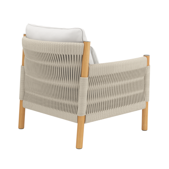 Cavo Lounge Sessel Beige inkl. Auflage Dessin "Travertin"