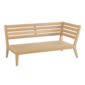 Valencia Lounge Chaiselongue links inkl. Auflagen Dessin "Linum/Keder Pearl"