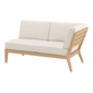 Valencia Lounge Chaiselongue links inkl. Auflagen Dessin "Linum/Keder Pearl"