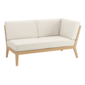 Valencia Lounge Chaiselongue links inkl. Auflagen Dessin "Linum/Keder Pearl"