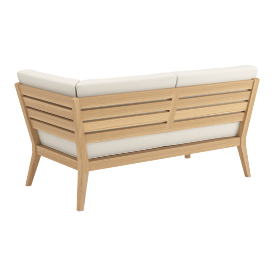 Valencia Lounge Chaiselongue links inkl. Auflagen Dessin "Linum/Keder Pearl"
