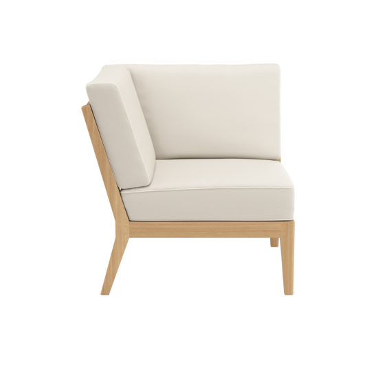 Valencia Lounge Eckelement inkl. Auflagen Dessin "Linum/Keder Pearl"