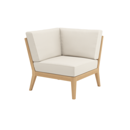 Valencia Lounge Eckelement inkl. Auflagen Dessin "Linum/Keder Pearl"