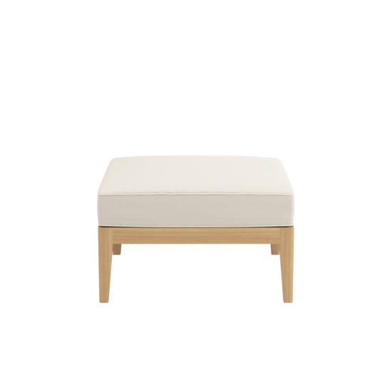 Valencia Lounge Hocker inkl. Auflage Dessin "Linum/Keder Pearl"