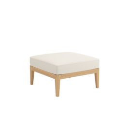 Valencia Lounge Hocker inkl. Auflage Dessin "Linum/Keder Pearl"