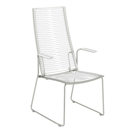 gartenstuhl-armlehnen-edelstahl-kunststoffbespannung-pan-verstellbar-hochlehner-75-weiss-frontansicht