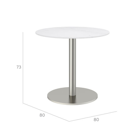 gartentisch-edelstahl-tischplatte-keramik-weiss-mamoriert-ronda-rund-80cm-frontansicht