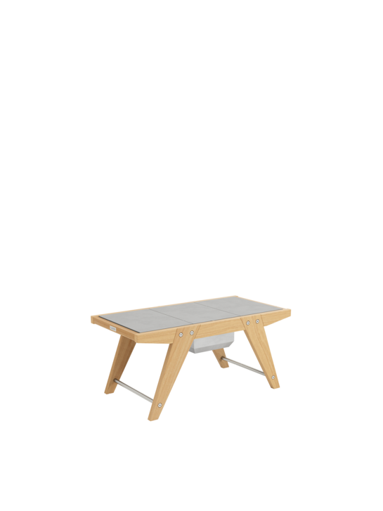 Doppia Beistelltisch Teak/Kunstharz Shade mit Einsatz