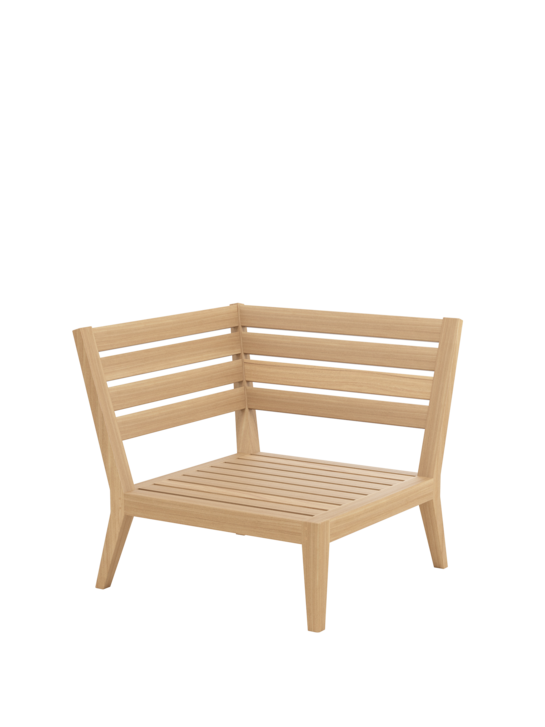 Valencia Lounge Eckelement inkl. Auflagen Linum/Keder Pearl