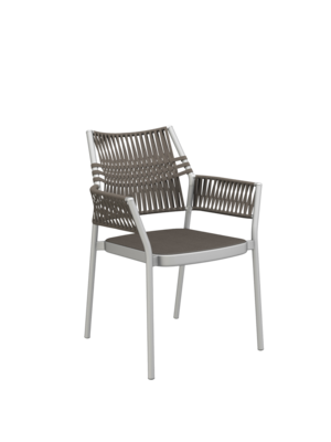 Temper Armlehnstuhl Braun