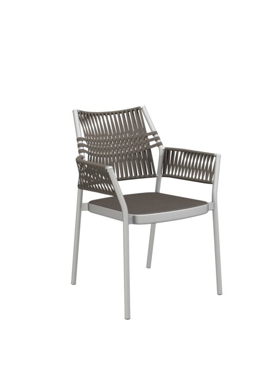 Temper Armlehnstuhl Braun