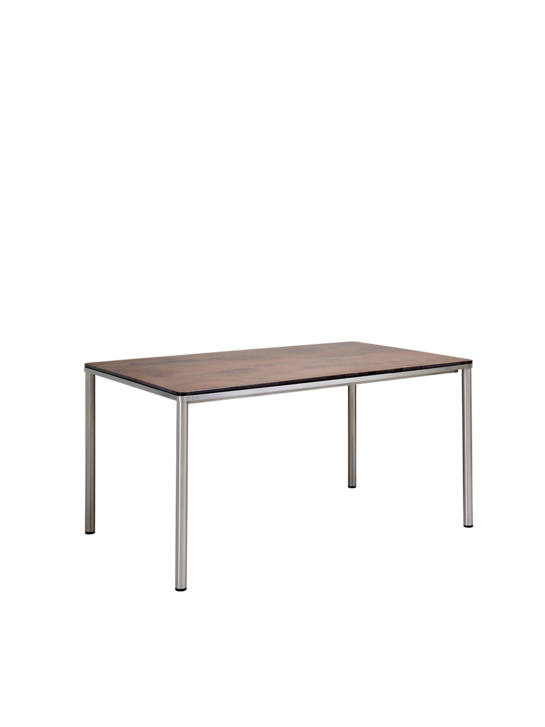 Portland Tisch Edelstahl/Patina Graubraun