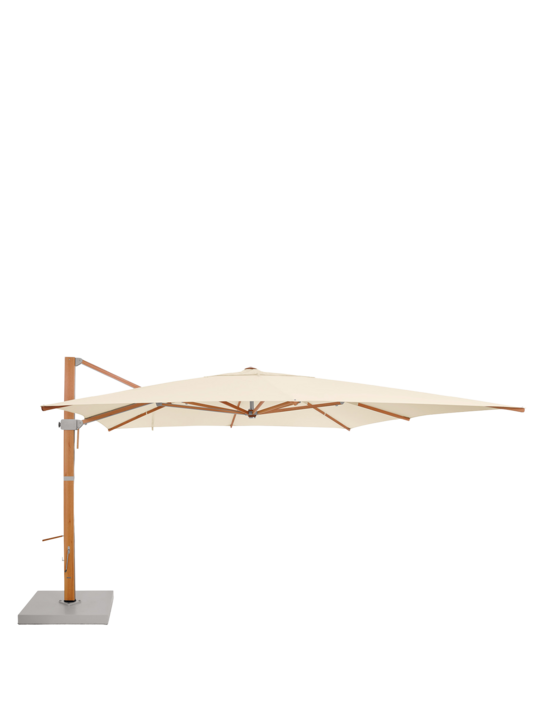 Positano Sonnenschirm Set 350 x 350 cm Elfenbein