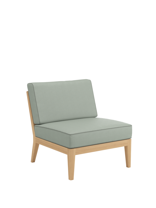 Valencia Lounge Element Mitte inkl. Auflagen Mineral/Keder Taupe