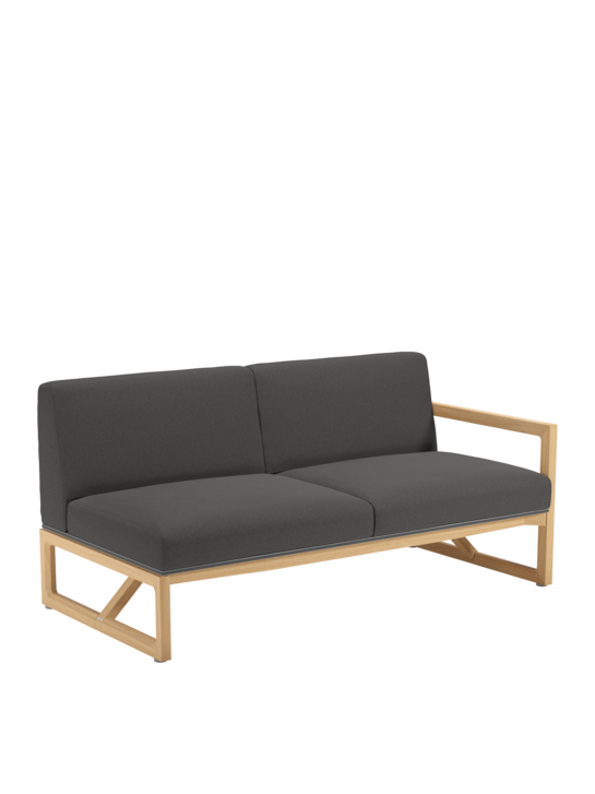 Trey Lounge Sofa Armlehne links inkl. Auflagen Anthrazit