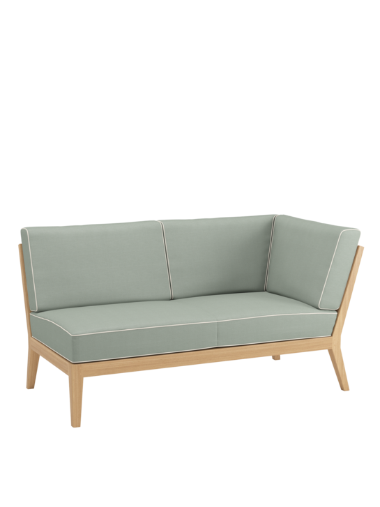 Valencia Lounge Chaiselongue links inkl. Auflagen Mineral/Keder Linum