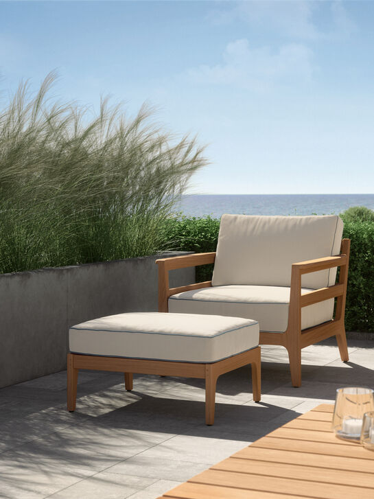 Newhaven Sessel inkl. Auflagen Linum/Keder Indigo