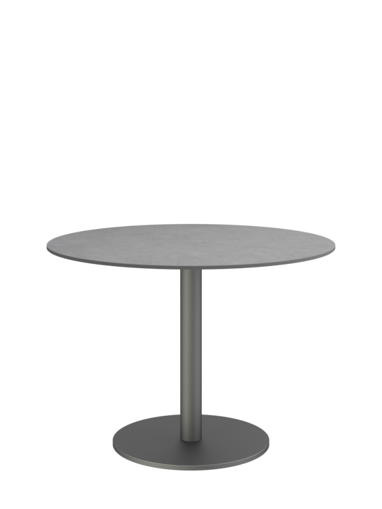 Ronda Mittelfusstisch Graphit Rund 100 Tischplatte Kunstharz Shade