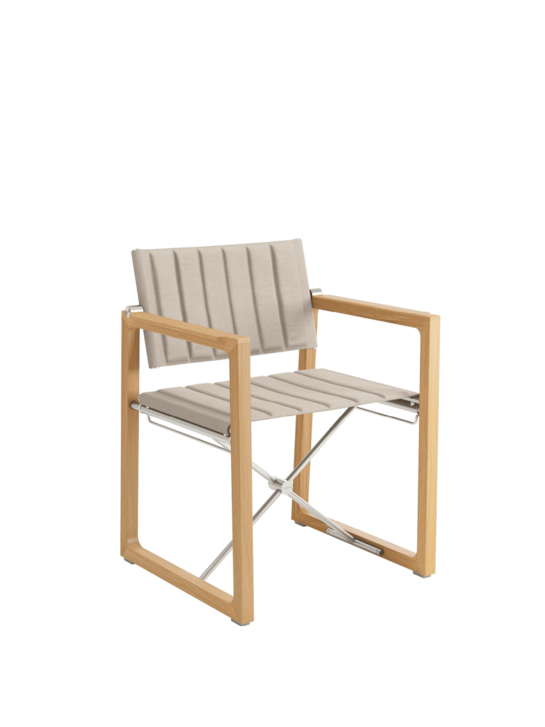 Benton Armlehnstuhl Steingrau klappbar