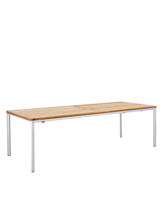 Portland Ausziehtisch Aluminium/Teak