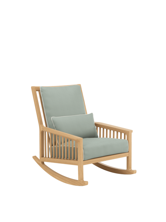 Newhaven Schaukelstuhl inkl. Auflagen Mineral/Keder Linum