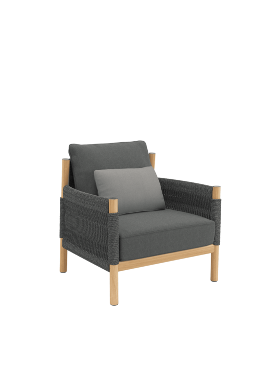 Cavo Lounge Sessel Anthrazit inkl. Auflagen Anthrazit