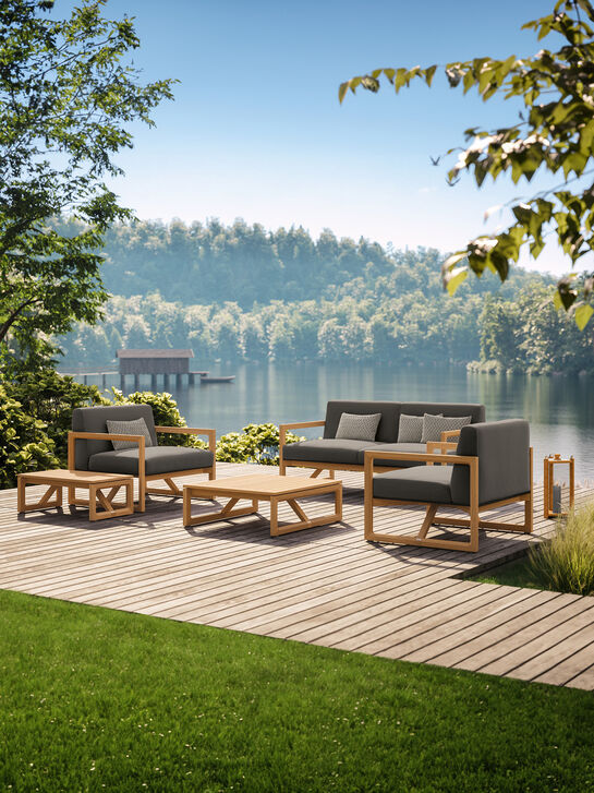 Trey Lounge Sessel inkl. Auflagen Anthrazit