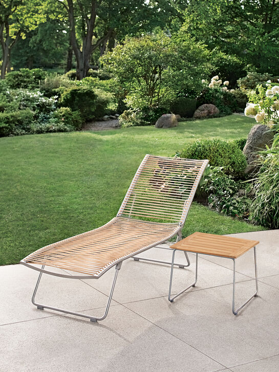 Pan Beistelltisch Edelstahl/Teak