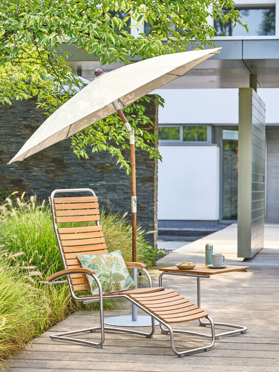 Toscana Sonnenschirm 220 cm rund mit Holzmast