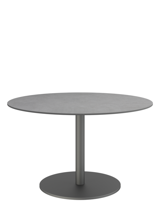 Ronda Mittelfusstisch Graphit rund 120 Tischplatte Kunstharz Shade