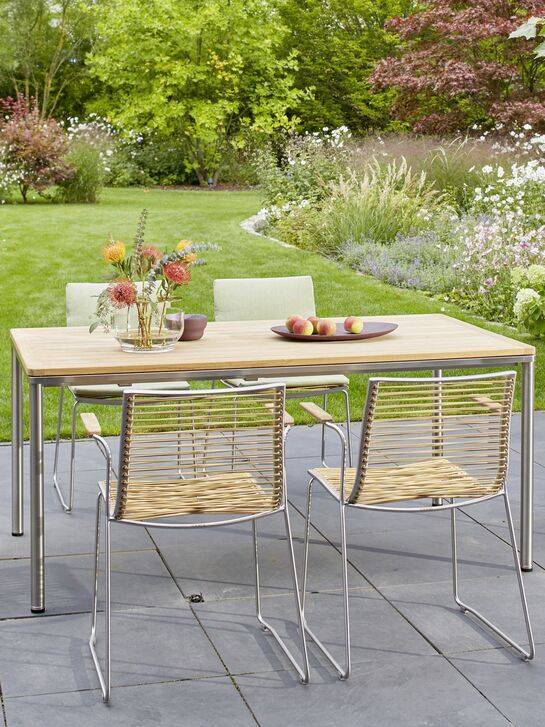 Portland Tisch Edelstahl/Teak