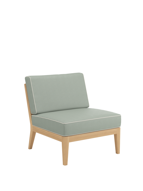 Valencia Lounge Element Mitte inkl. Auflagen Mineral/Keder Linum